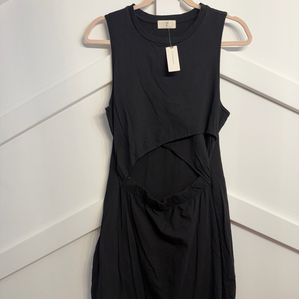 Anthropologie Black Asymmetrical Dress